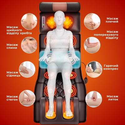 Релакс-матрас электрический Moltis Relax Also Today MRAT-815: вибромассаж, для спины и шеи