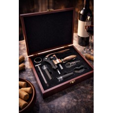 Набор аксессуаров для вина Moltis, электрический штопор, аэратор, вакуумные пробки, нож сомелье, подарочная коробка 10125 