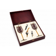 Набор аксессуаров для вина Moltis  — 2 бокала, электрооткрывалка, аэратор, пробка, подарочный набор 10120