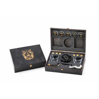 Дымогенератор для коктейлей 6 вкусов древесины + 2 стакана