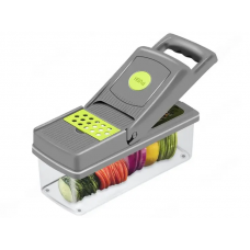 Терка-овощерезка Stenson с контейнером — многофункциональная пластиковая шинковка для овощей и фруктов Терка-овощерезка Stenson с контейнером — многофункциональная пластиковая шинковка для овощей и фруктов