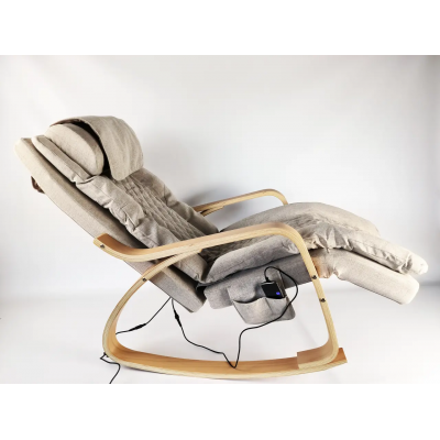 Массажное кресло-качалка Moltis AMJ-FA188 – эргономичное, с пультом ДУ, кожа + сетка