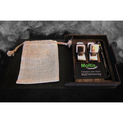 Кубики для виски Moltis Relax Whiskey Stones Original Wood 6 шт из металла серебряного цвета MBS - 10500