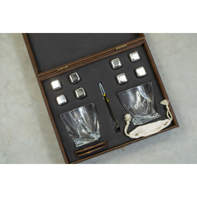 Подарочный набор для виски Moltis Relax Whisky Stones Quadro, 8 камней, MR-1001 10062