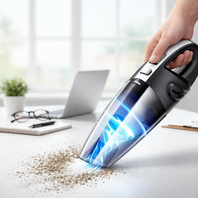 Автомобильный беспроводной пылесос Moltis M2, ручной аккумуляторный 120W, для авто и дома, сухая и влажная уборка, компактный 10001