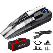 Автомобильный беспроводной ручной пылесос Moltis c компрессором G4 А, 120Вт с HEPA-фильтром из ABS пластика черный Автомобильный беспроводной ручной пылесос Moltis c компрессором G4 А, 120Вт с HEPA-фильтром из ABS пластика черный