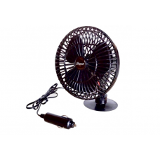 Автомобильный вентилятор Elegant 12V на присоске, из пластика и метала черные  (104774)