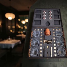 Набор для копчения напитков в сундуке: смокер бокалы горелка щепа SMS-5404 Набор для копчения напитков в сундуке: смокер бокалы горелка щепа SMS-5404