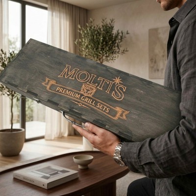 Barbecue Set Molti's Premium — шампуры, ножи, топор в сундуке MT-10990