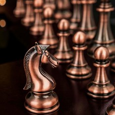 Шахматы металлические антикварный стиль деревянный футляр 235 Шахматы металлические антикварный стиль деревянный футляр 235