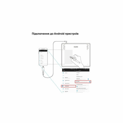 Huion HS64 планшет для рисования стилус 8192 уровни давления 258г