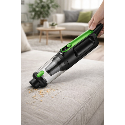 Автомобильный пылесос Moltis J7 120W беспроводной с турбо-режимом, ручной аккумуляторный для сухой и влажной уборки 10006