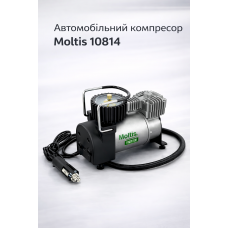 Автомобильный компрессор Moltis 12В с автостопом, 37 л/мин, 7 атм, для подкачки шин R13–R17 10009